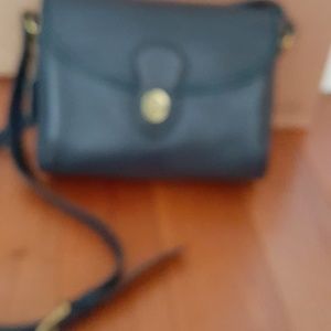 1990s navy blue classic shoulder bag